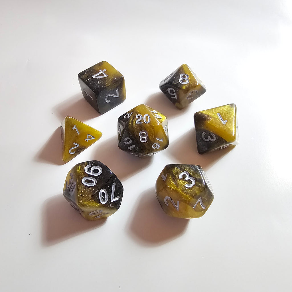 Shadowgold Acrylic Dice Set