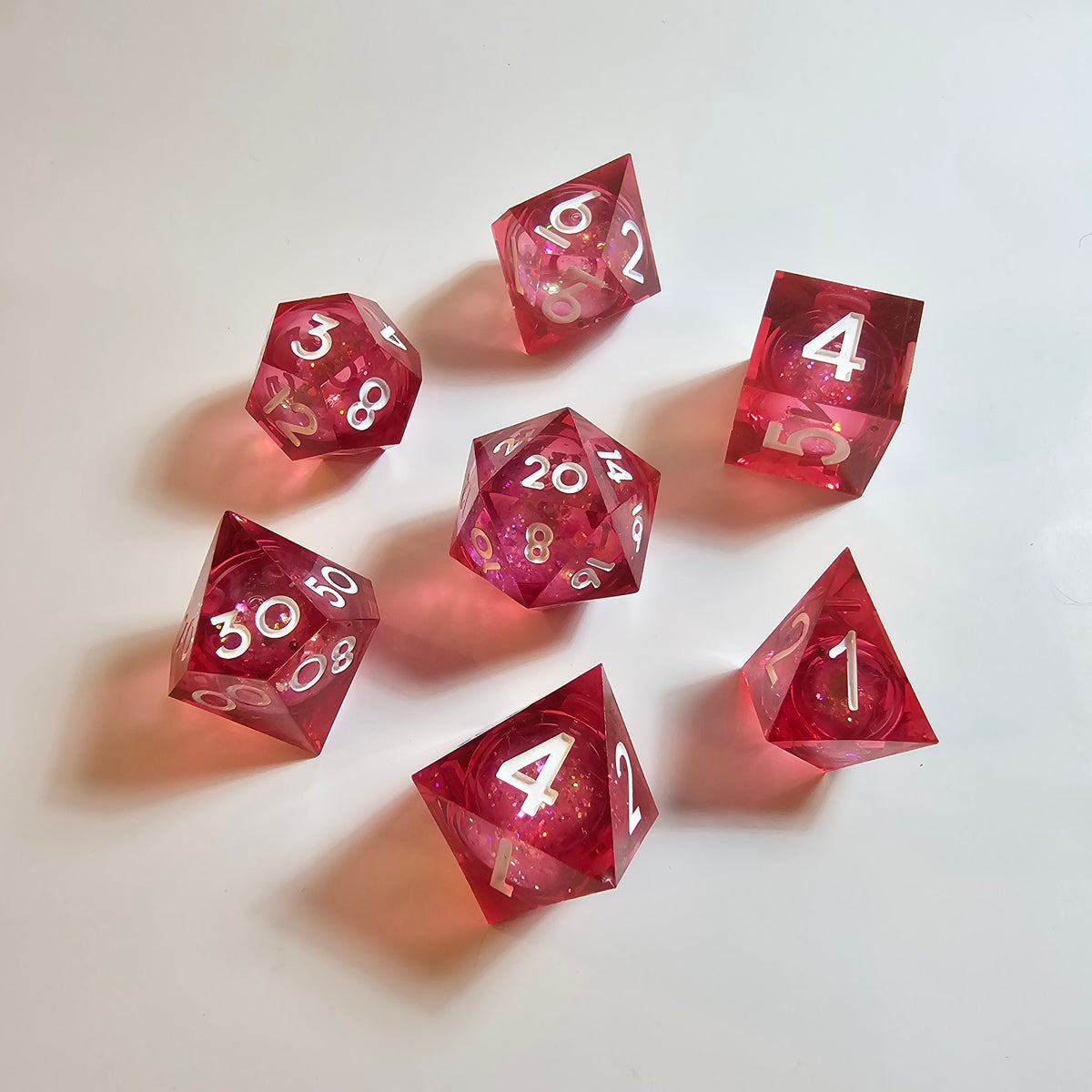 Set di dadi in resina a nucleo liquido Blood Magic