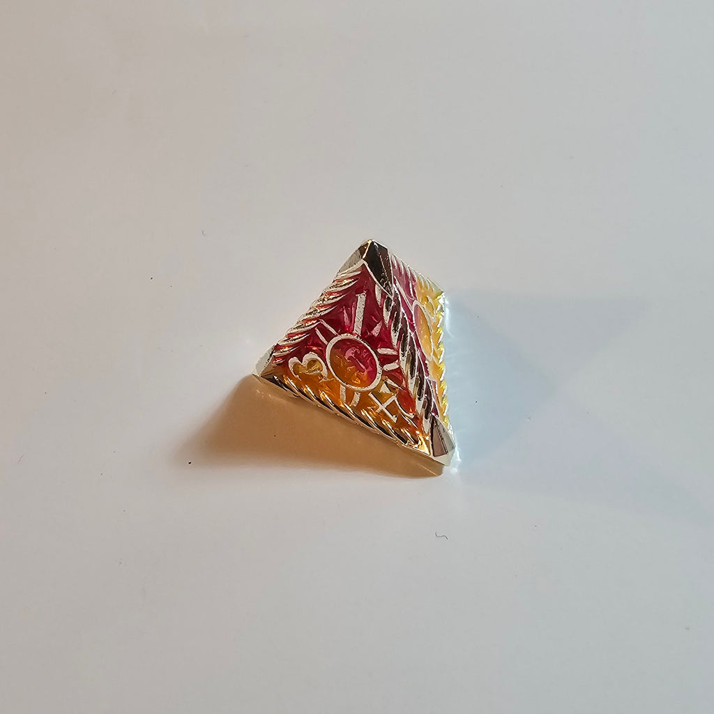 Set di dadi in metallo massiccio Radiant Flame