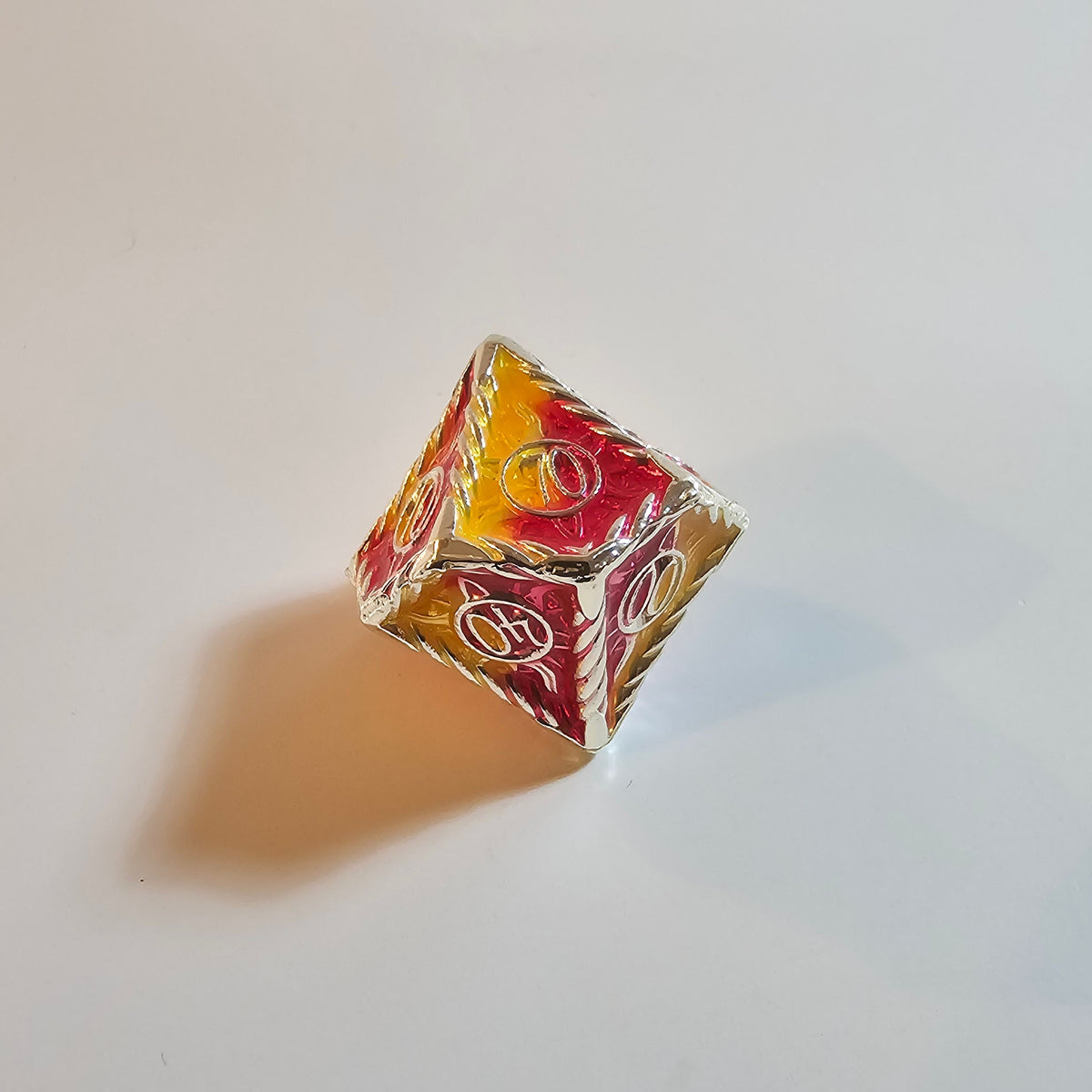 Radiant Flame Solid Metal Dice Set