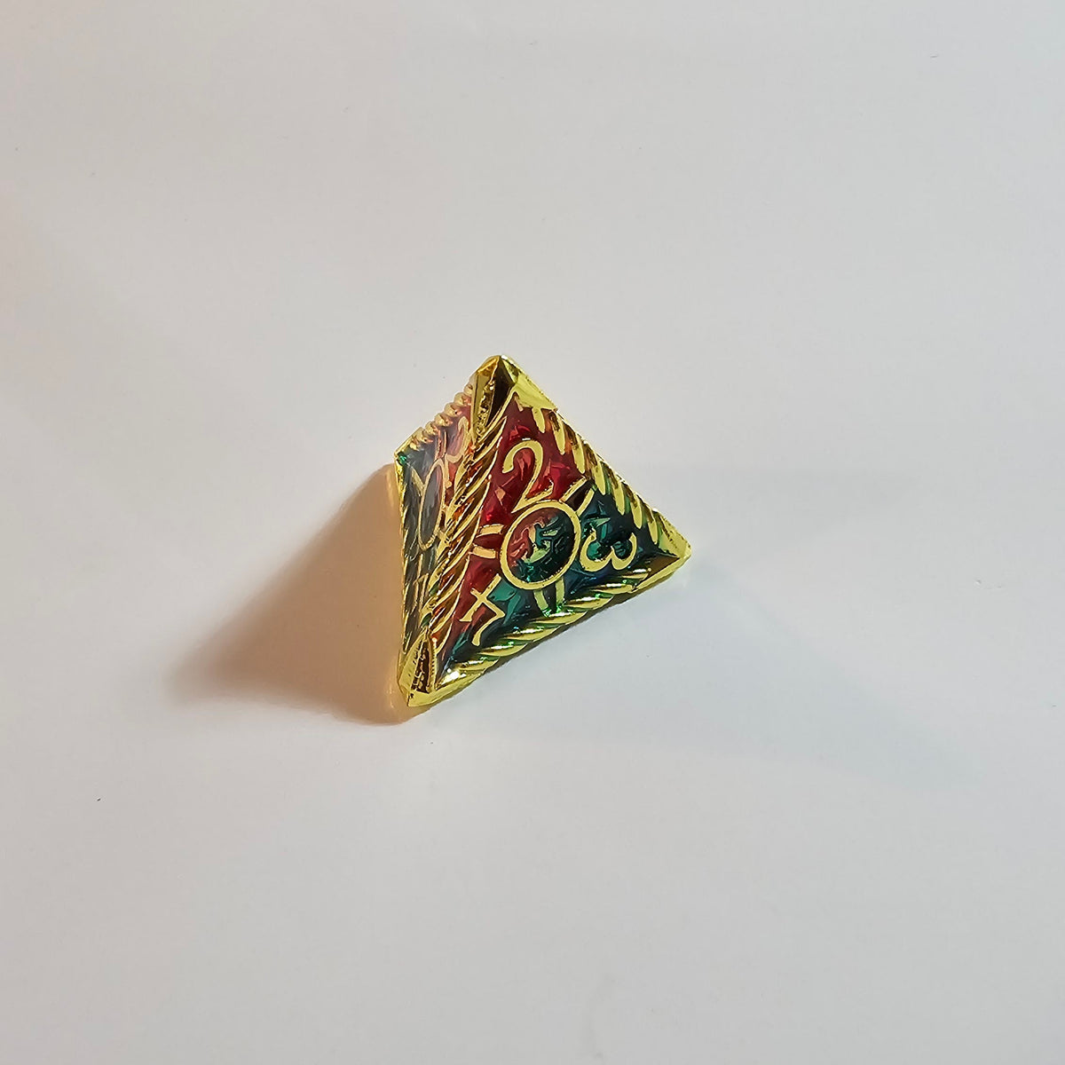 Antiker Drachen-Würfelset aus massivem Metall
