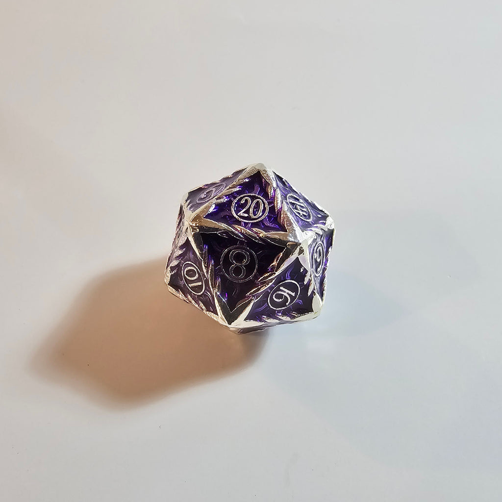 Astral Violet Solid Metal Dice Set