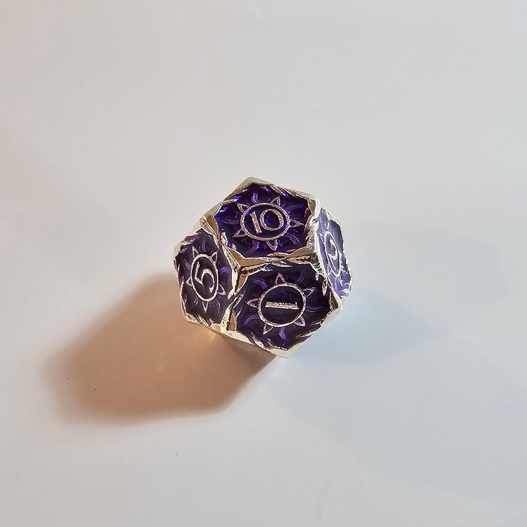 Astral Violet Solid Metal Dice Set