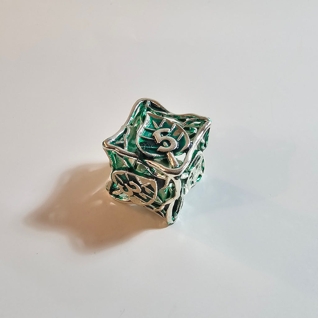 Leaf Hollow Metal Dice Set