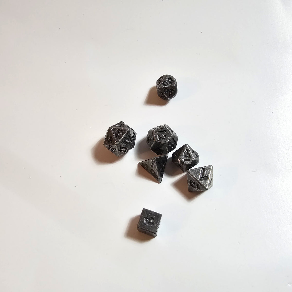 Mini Metal Dice Set w/ Tube Keyring