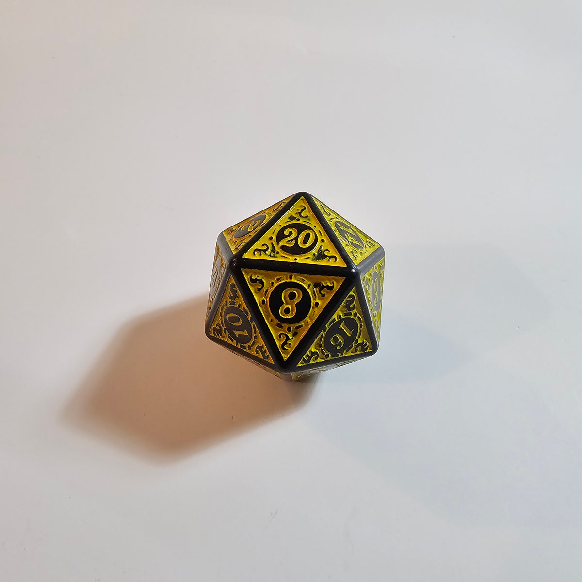 Yellow Runic Acrylic Dice Set