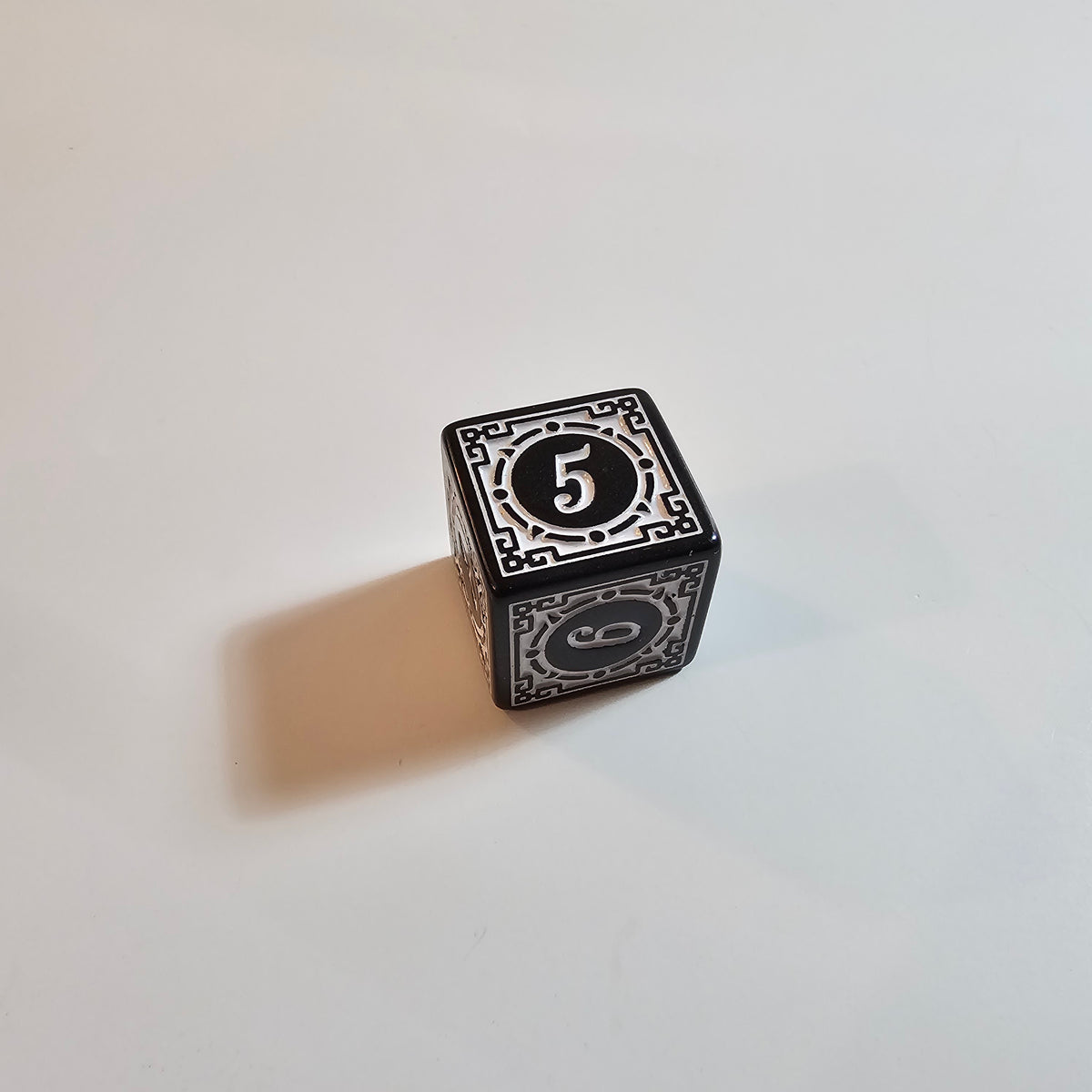 White Runic Acrylic Dice Set
