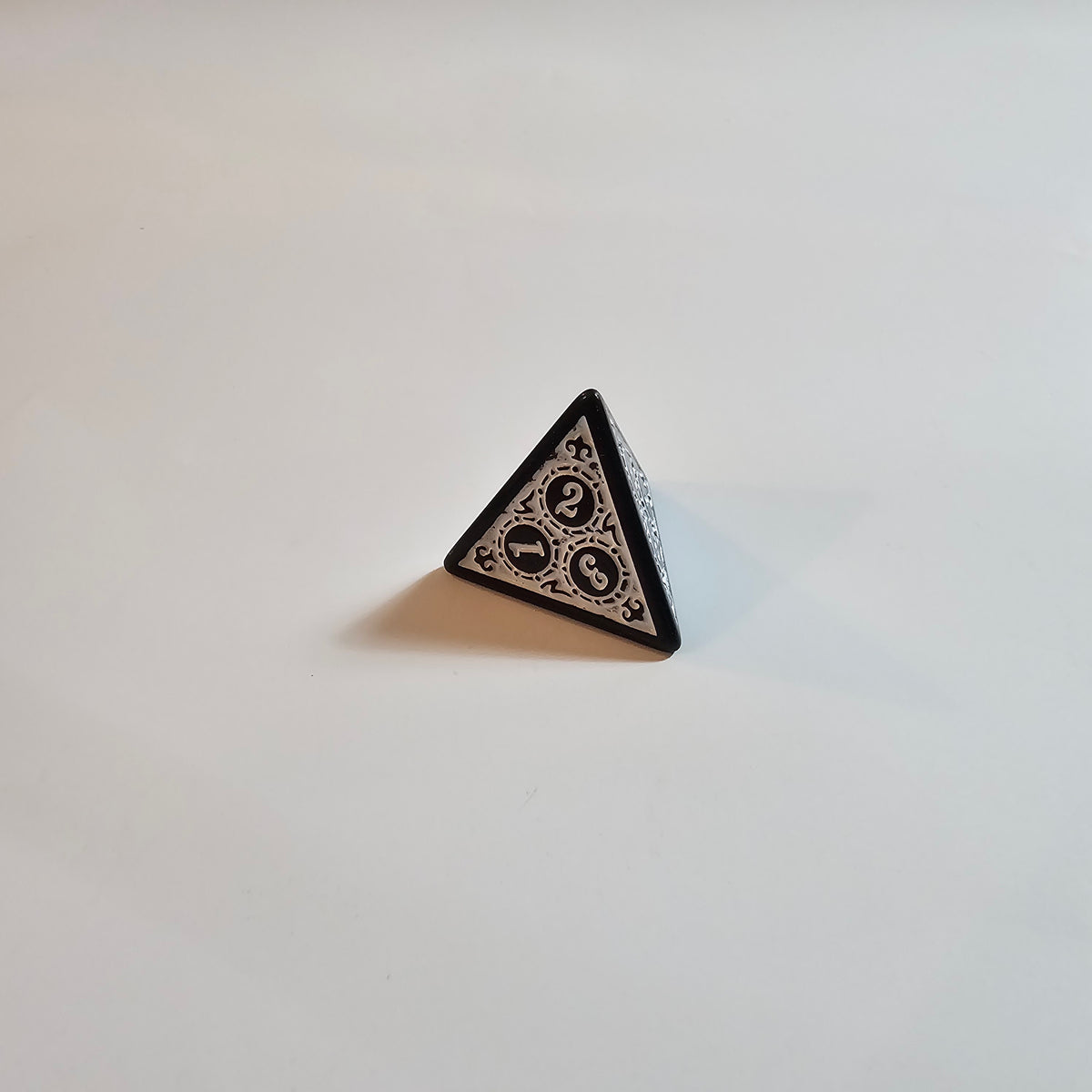 White Runic Acrylic Dice Set