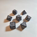 Set di dadi acrilici celtici bianchi