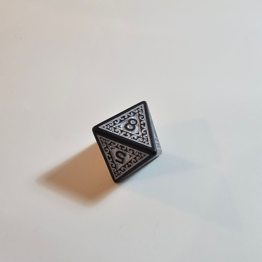 Set di dadi acrilici celtici bianchi