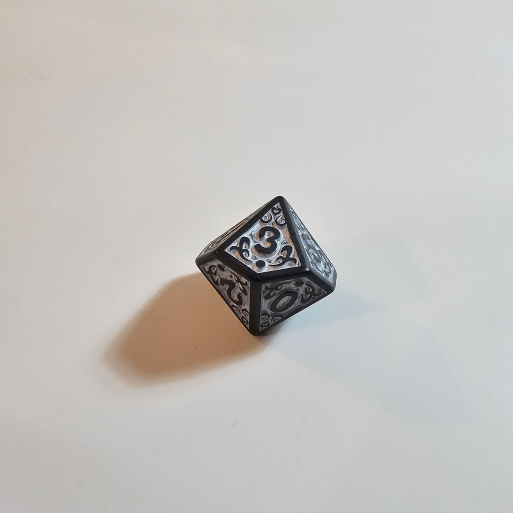 Set di dadi acrilici celtici bianchi