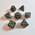Set de dés en acrylique vert mystique