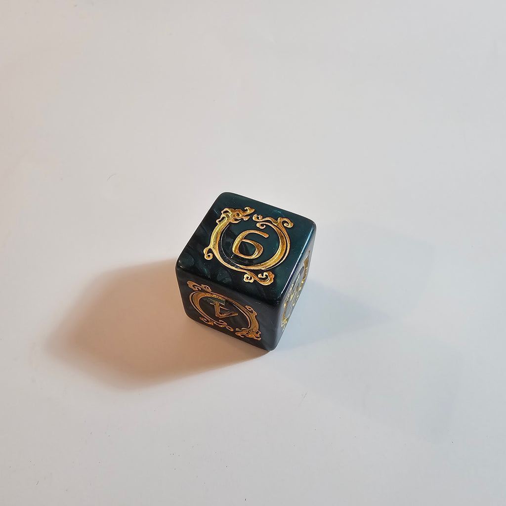 Set de dés en acrylique vert mystique