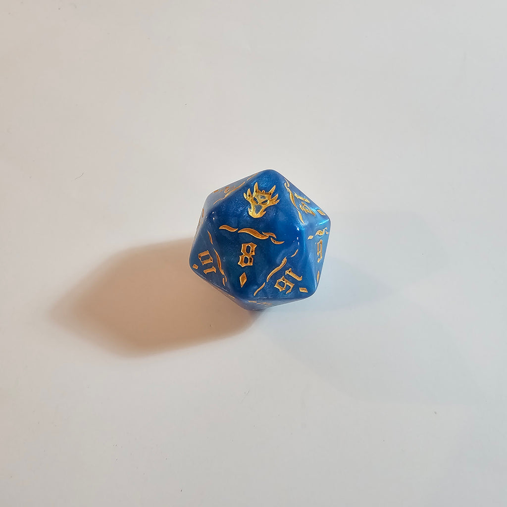Blue Dragon Acrylic Dice Set