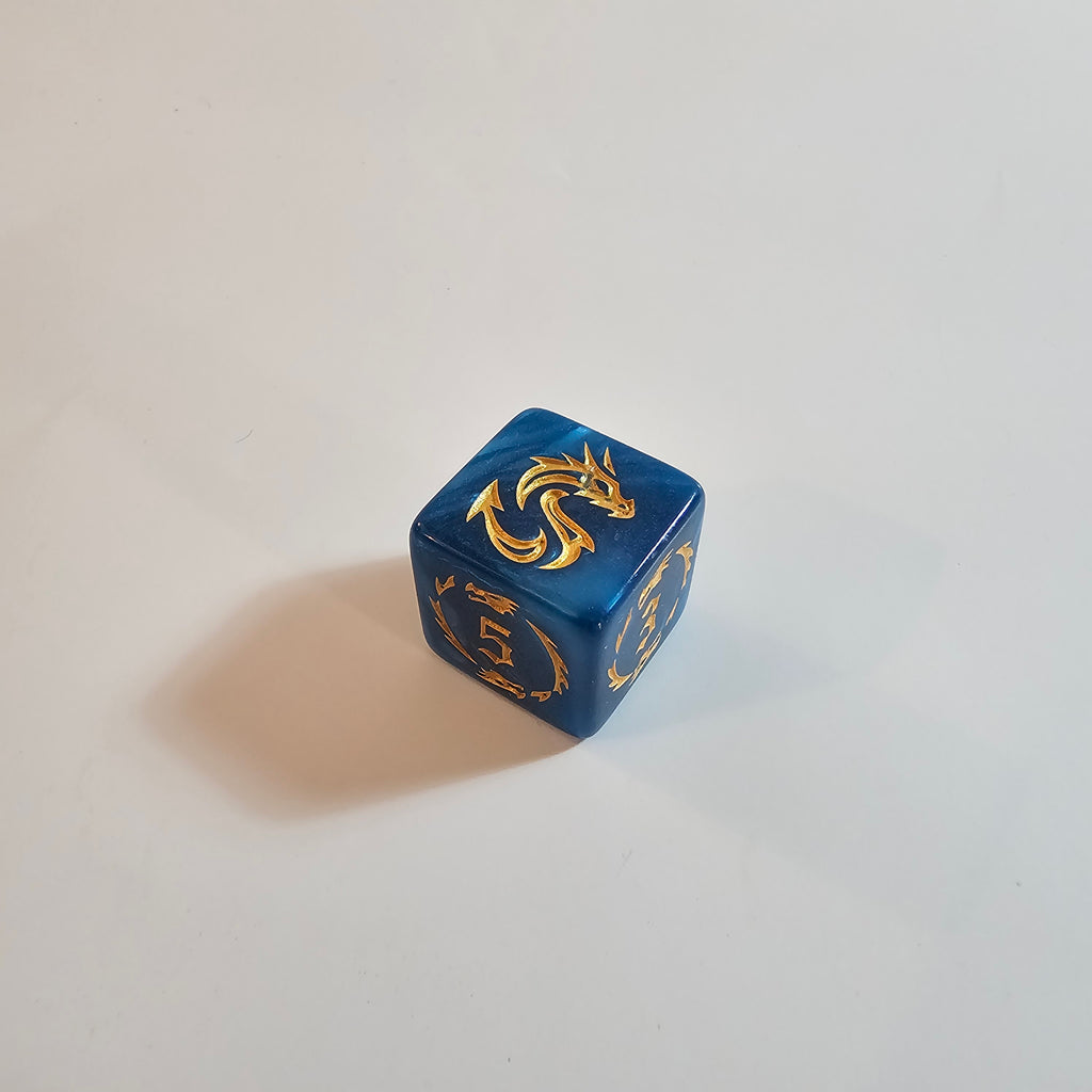 Blue Dragon Acrylic Dice Set