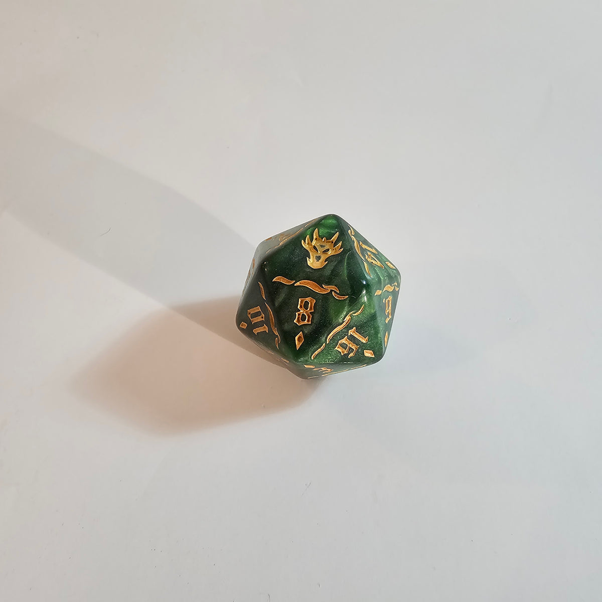 Grünes Drachen-Acrylwürfel-Set