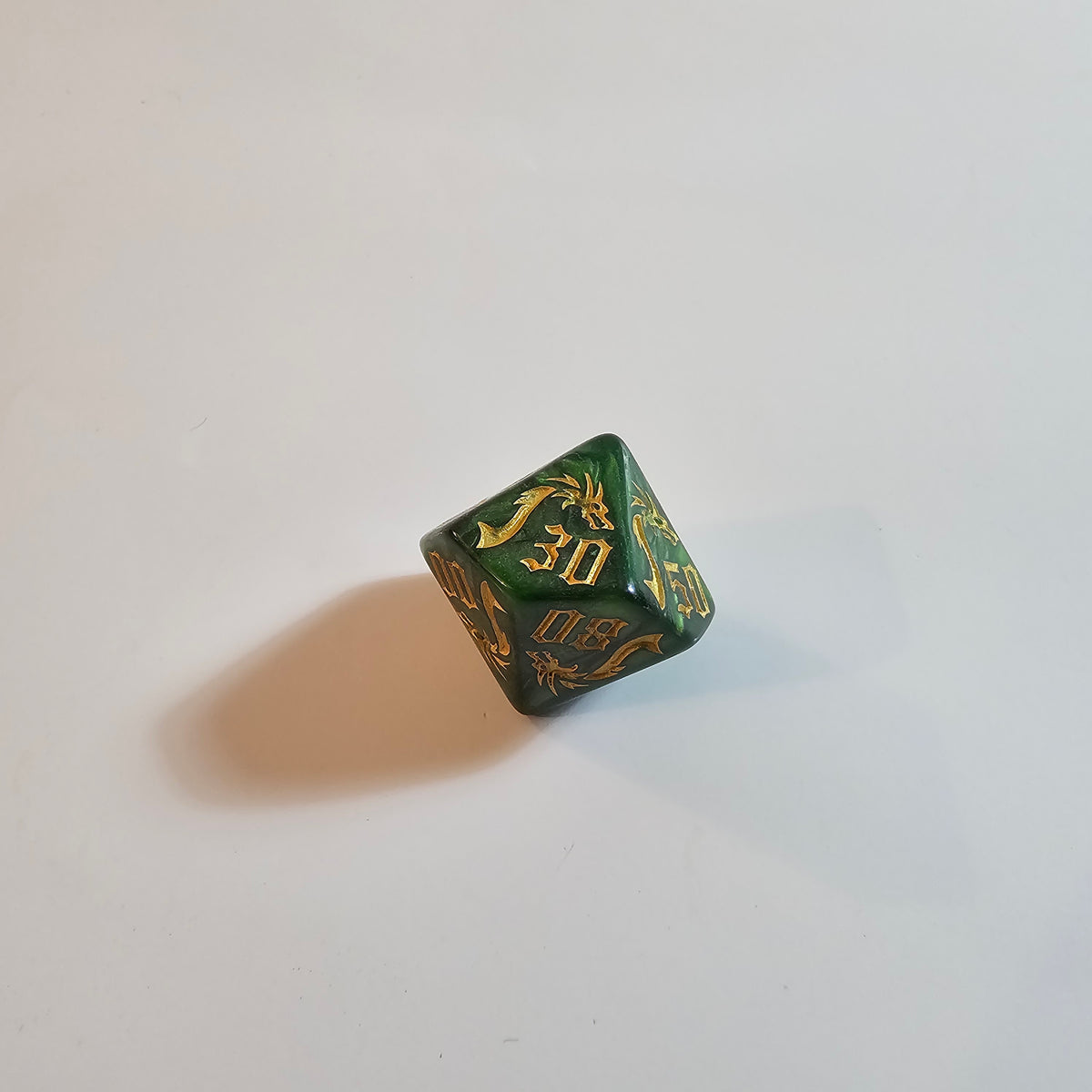 Grünes Drachen-Acrylwürfel-Set