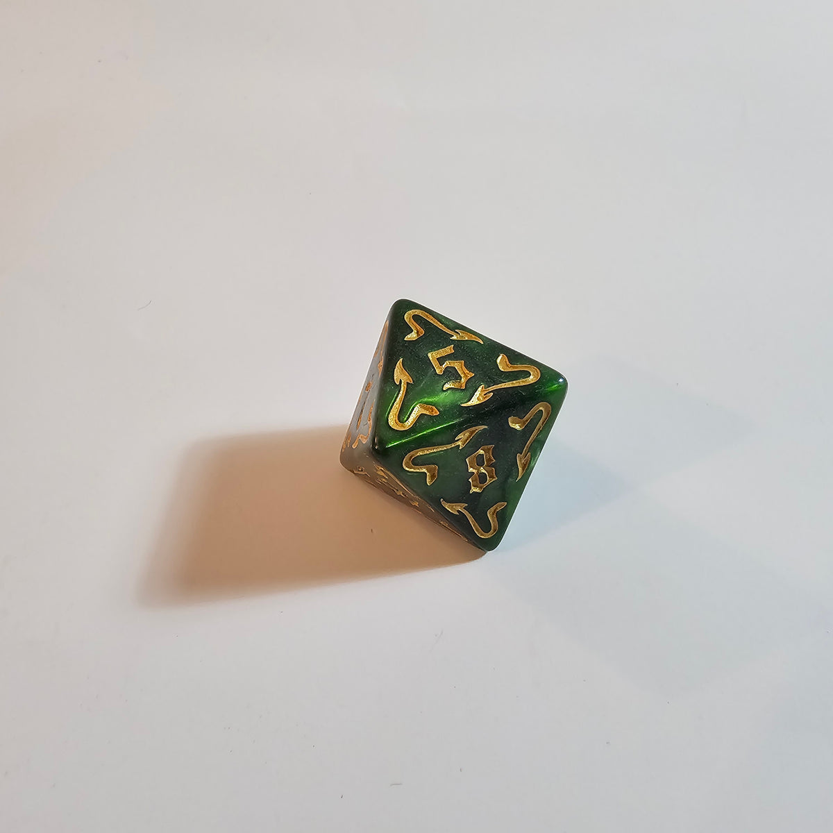 Grünes Drachen-Acrylwürfel-Set