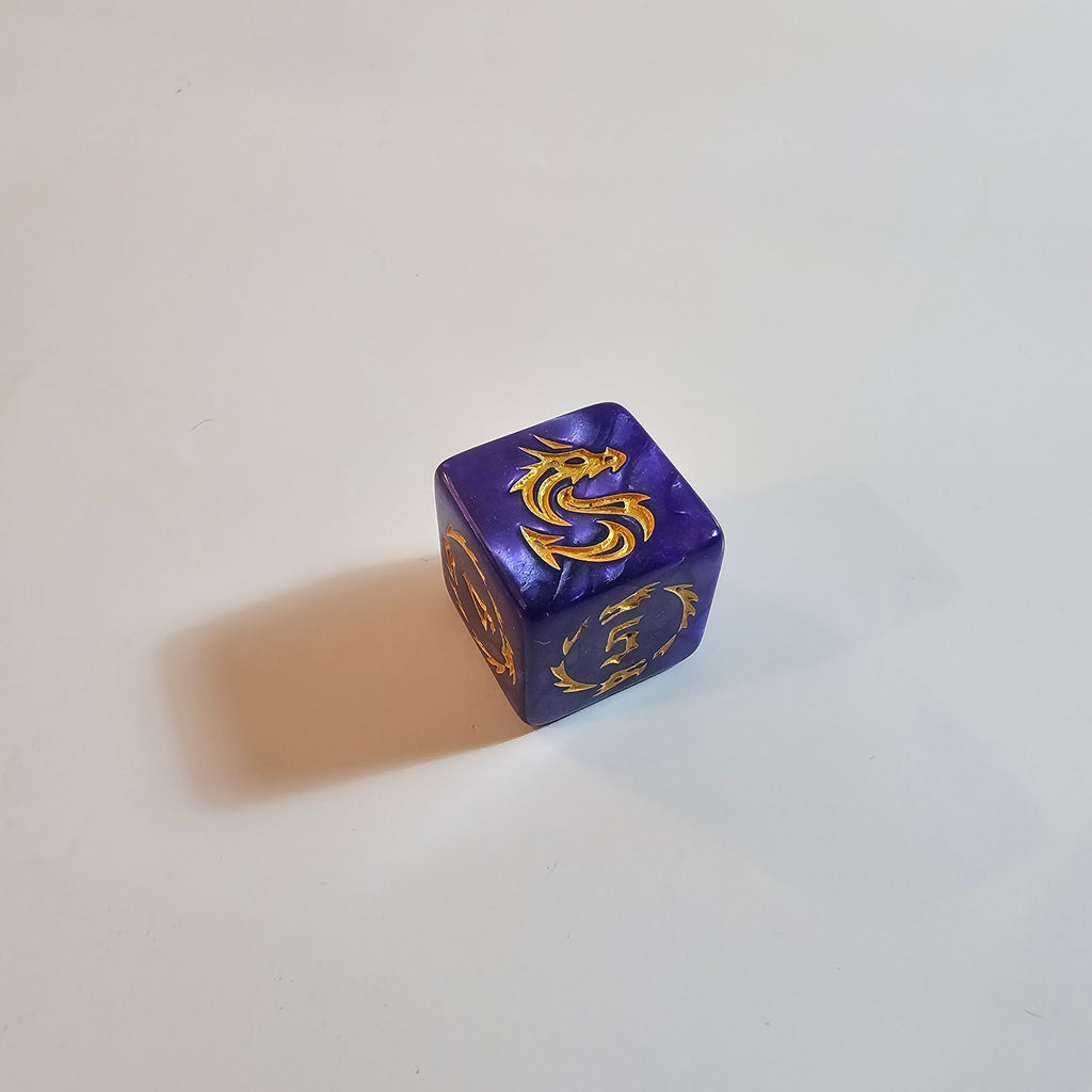 Purple Dragon Acrylic Dice Set