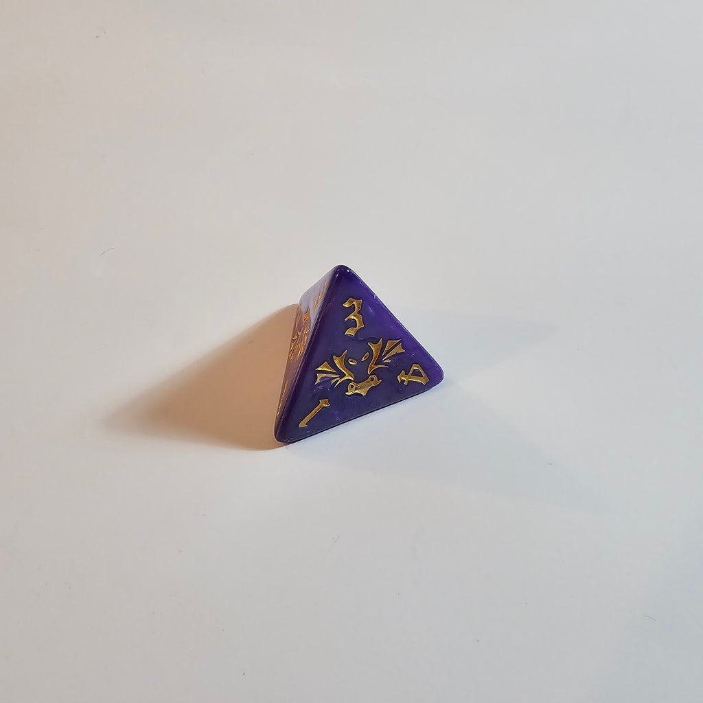 Purple Dragon Acrylic Dice Set