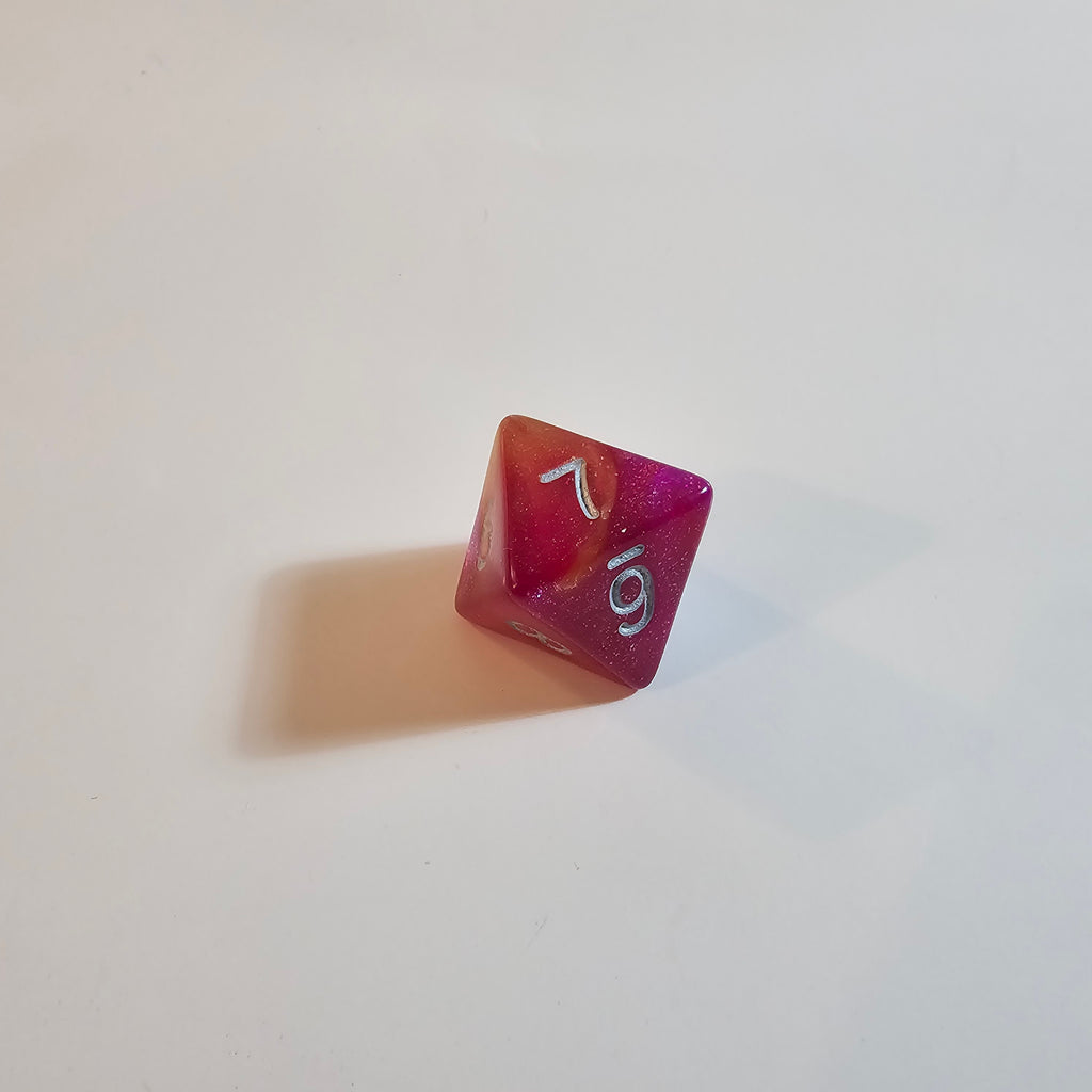 Jeu de dés en acrylique Sunfire Bloom