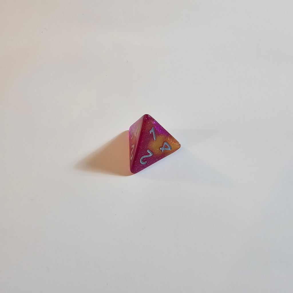 Jeu de dés en acrylique Sunfire Bloom
