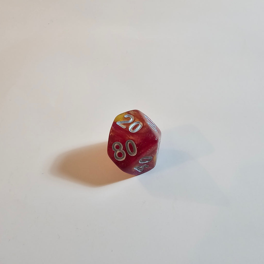 Jeu de dés en acrylique Sunfire Bloom