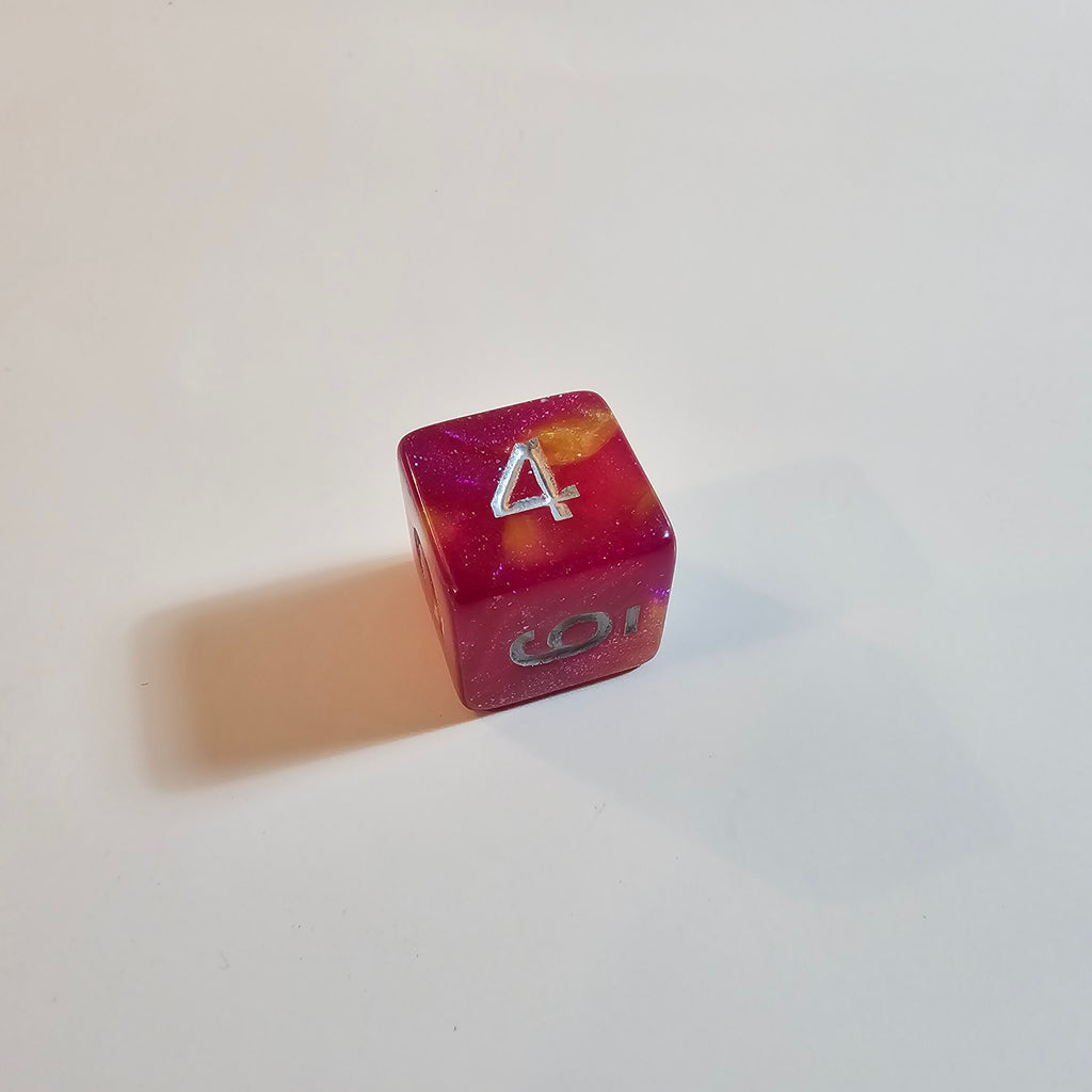Jeu de dés en acrylique Sunfire Bloom