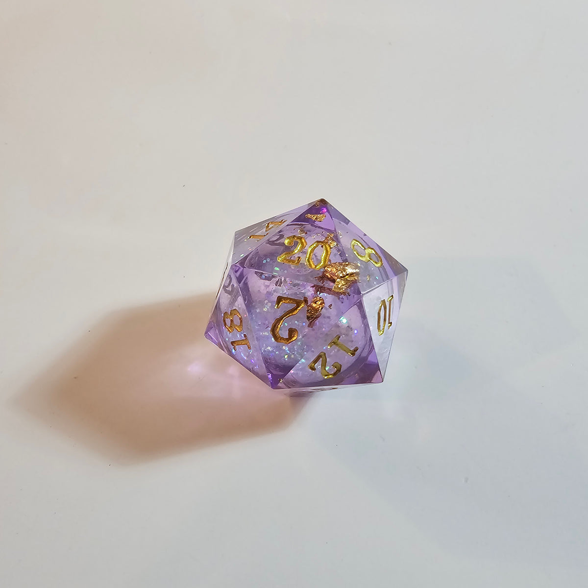 Set di dadi in resina Astral Drift a nucleo liquido