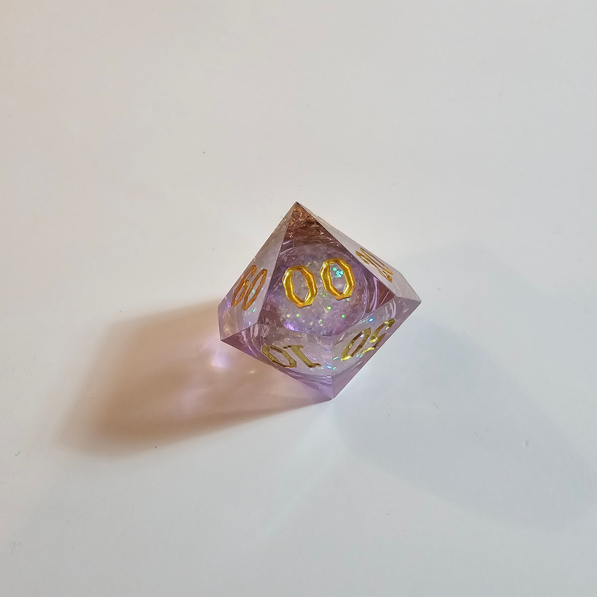 Set di dadi in resina Astral Drift a nucleo liquido