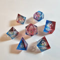 Set di dadi in resina con nucleo liquido Cosmic Firestorm