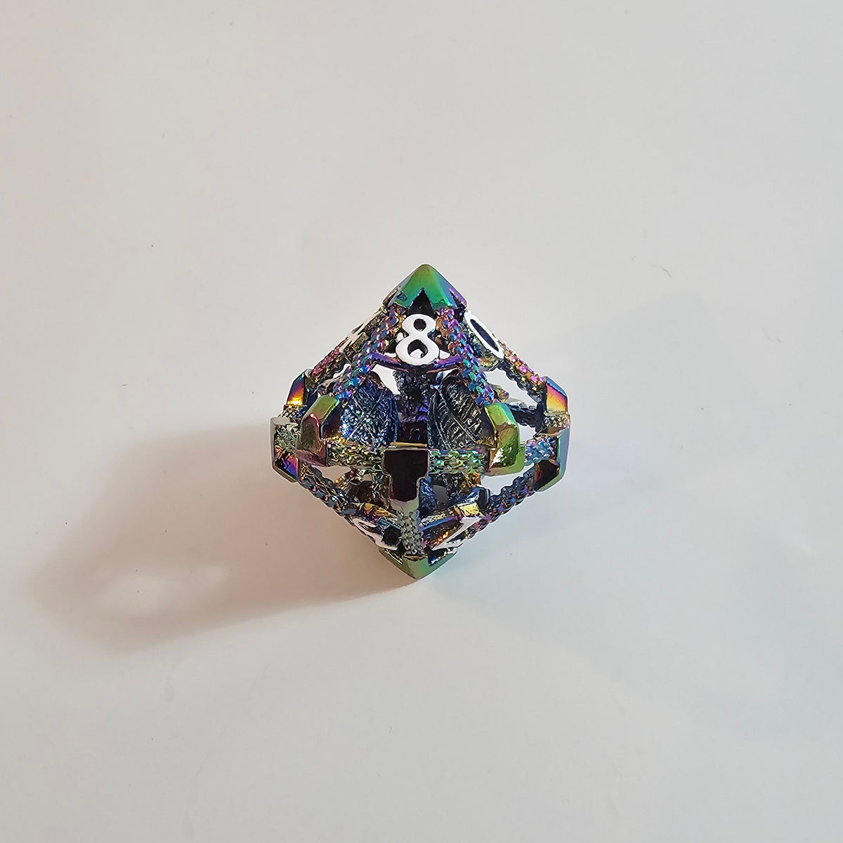 Regenbogen-Drachen-Metallwürfel-Set (hohl)