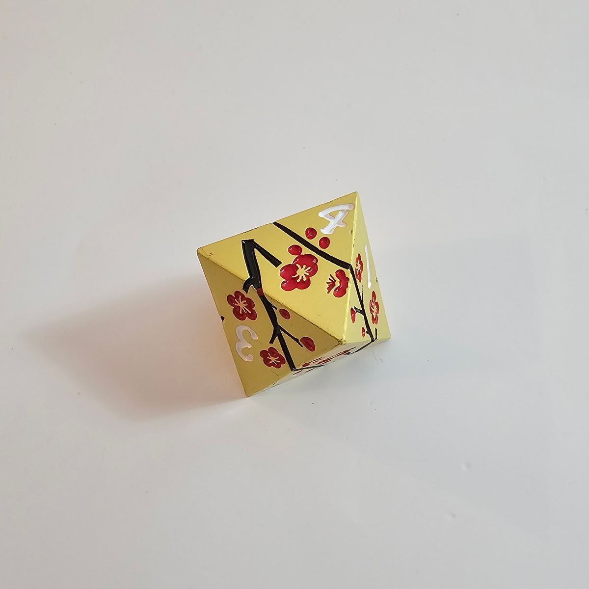Gold Blossom Set aus massivem Metalwürfel