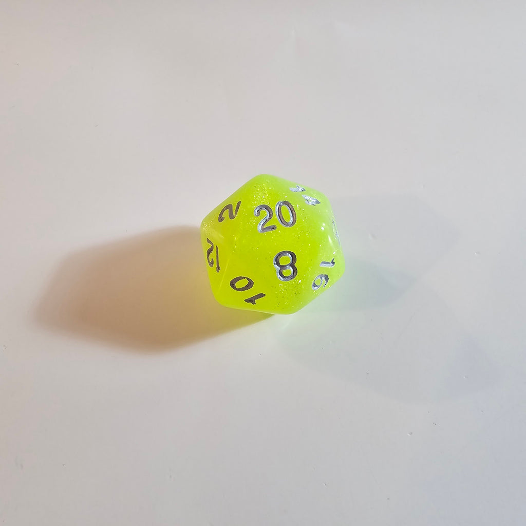 Sparkling Glowvine Acrylic Dice Set