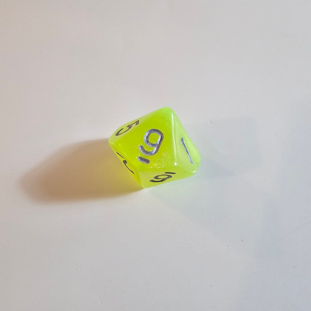 Sparkling Glowvine Acrylic Dice Set