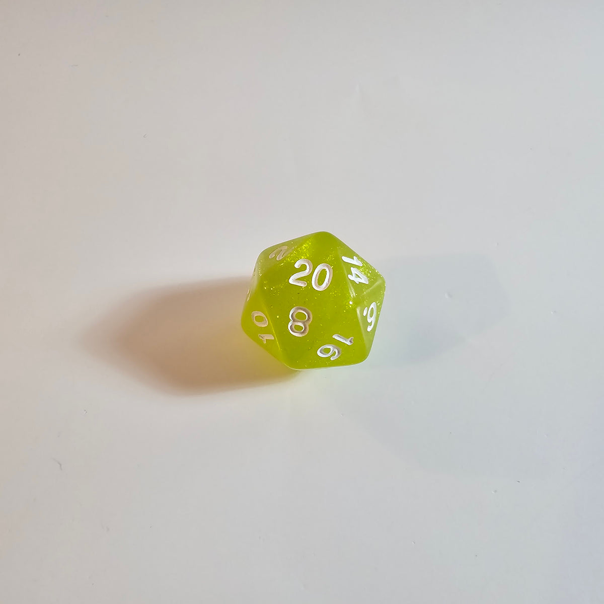 Set di dadi in acrilico verde slime