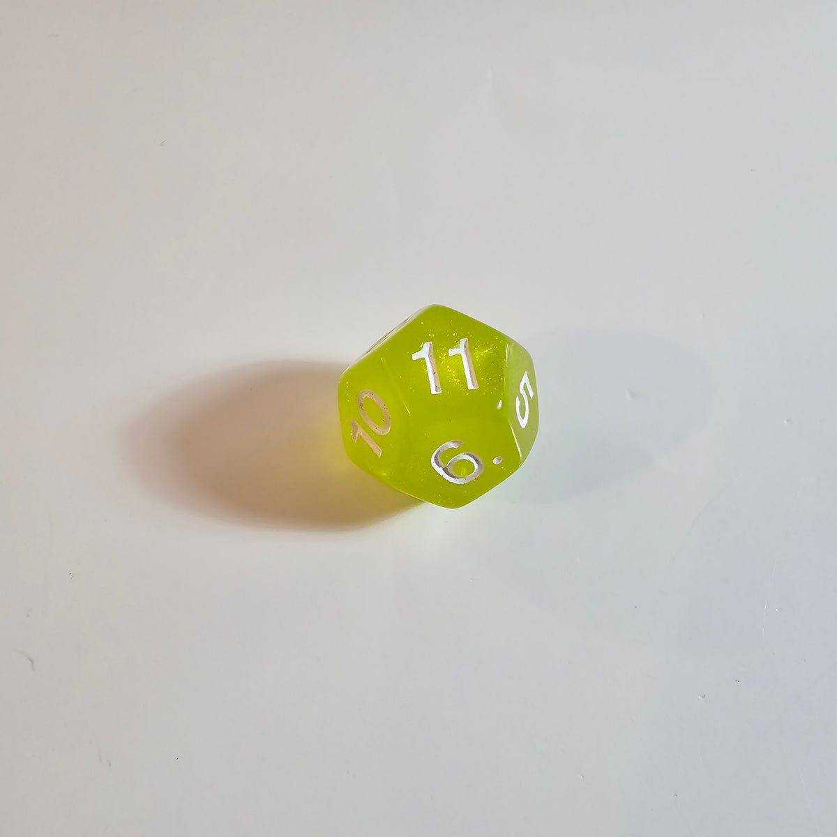 Set di dadi in acrilico verde slime