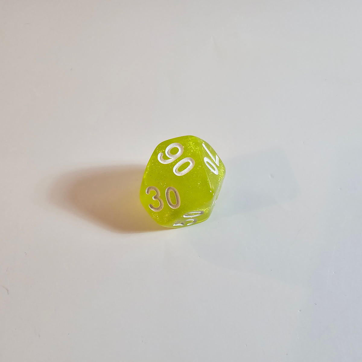 Set di dadi in acrilico verde slime
