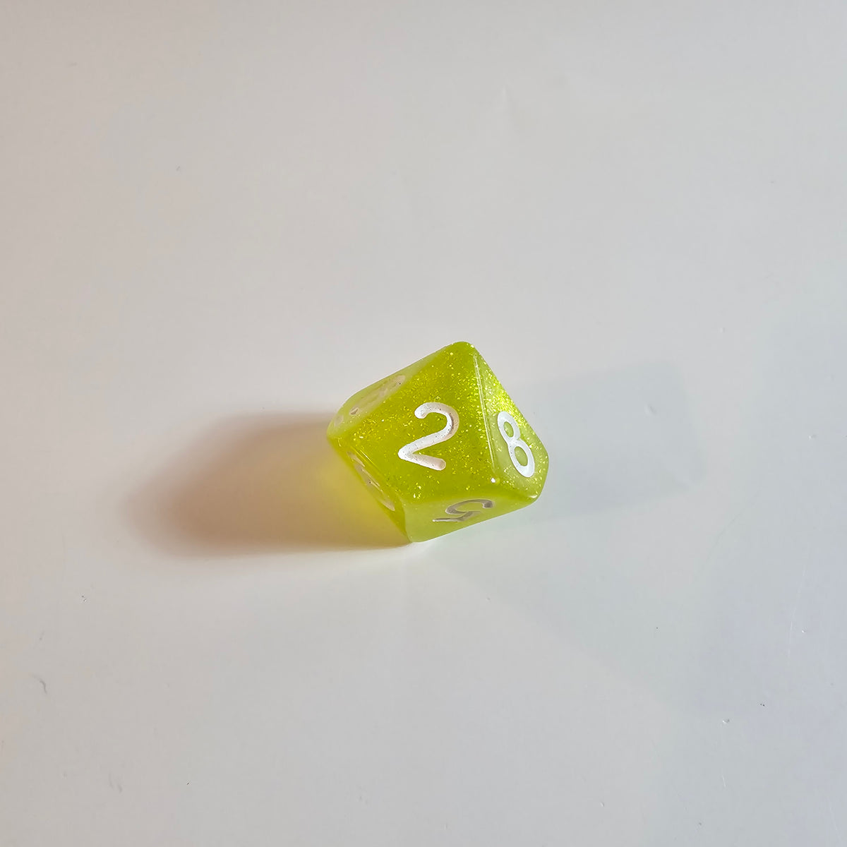 Set di dadi in acrilico verde slime