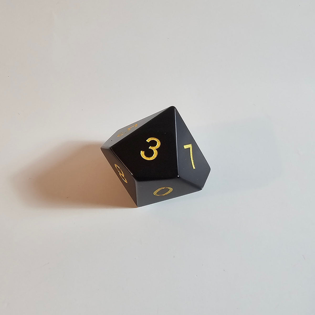Obsidian Gemstone Dice Set