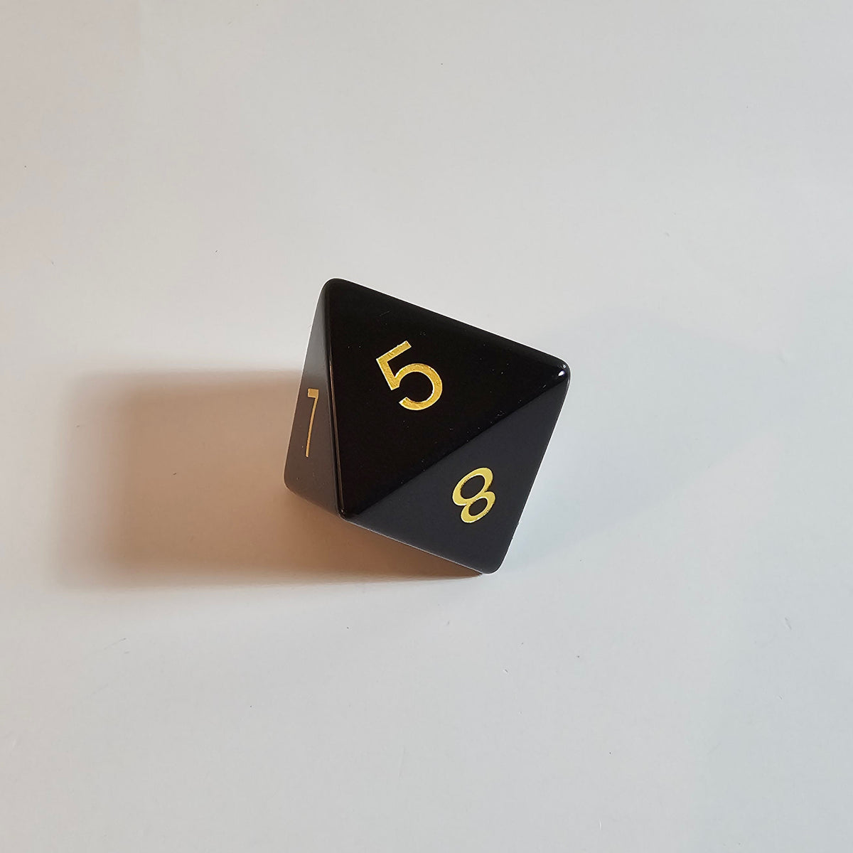 Würfelset aus natürlichem Obsidian