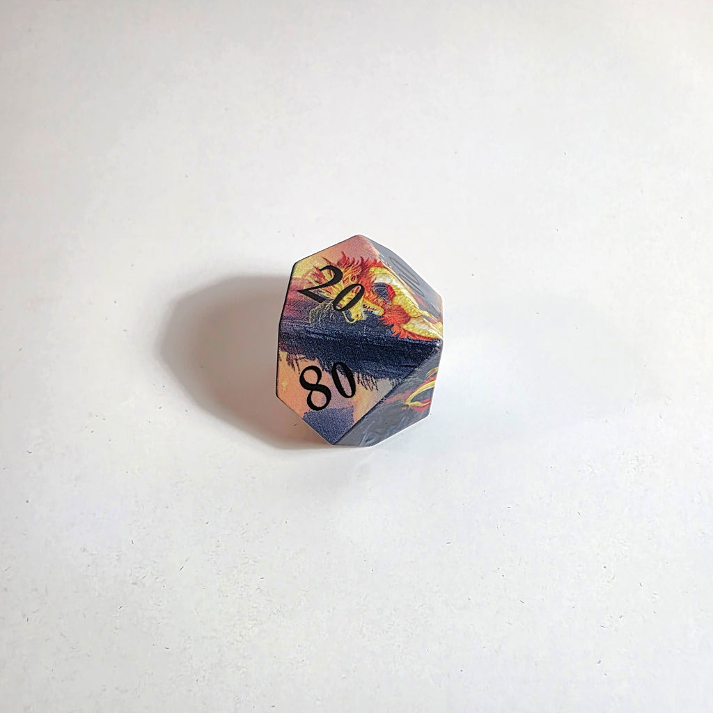 Golden Dragon’s Dawn scharfkantiges Resin-Würfelset