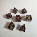 Set de dados de resina con núcleo líquido de calaveras sangrientas