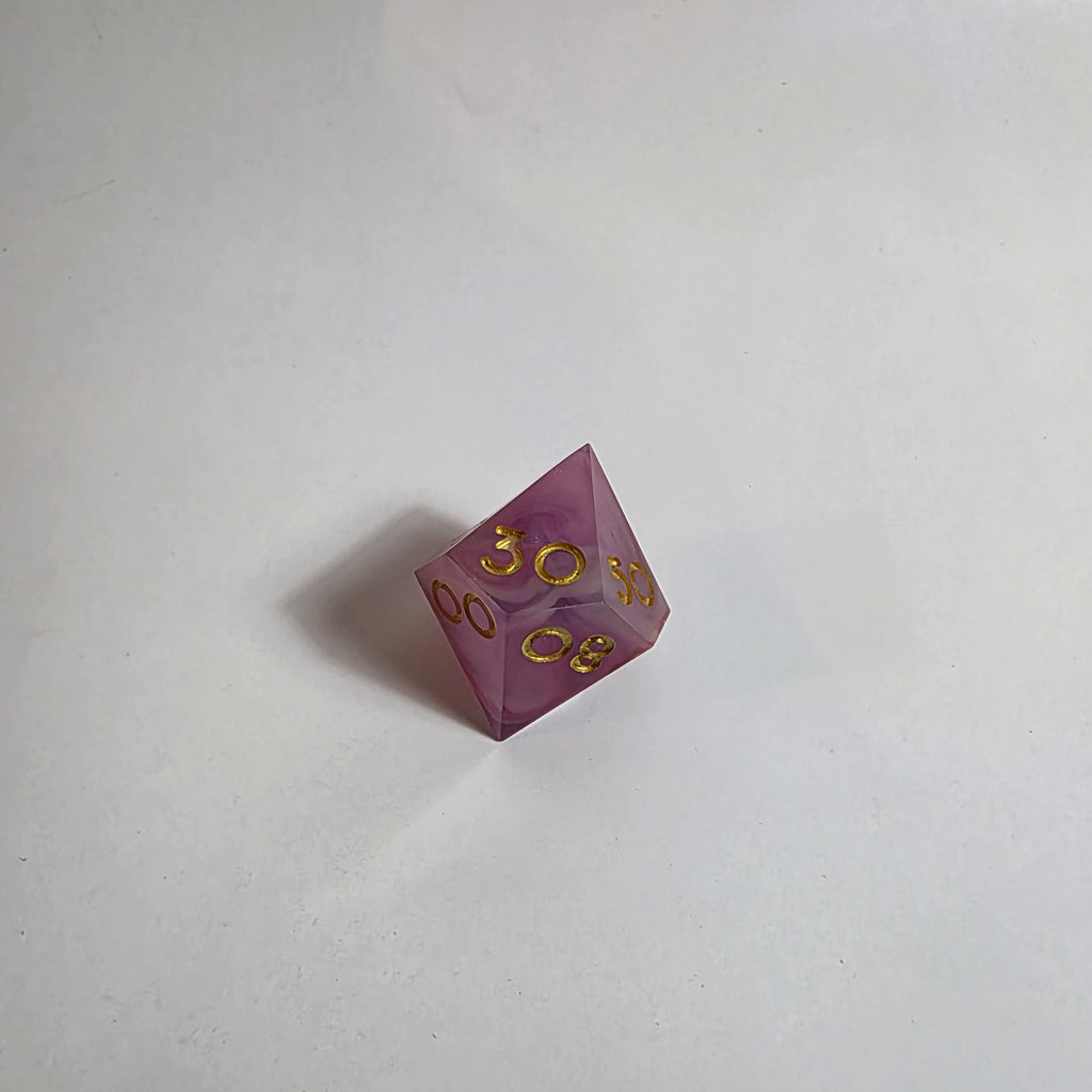Candy Floss Cloud Sharp Edge Resin Dice Set