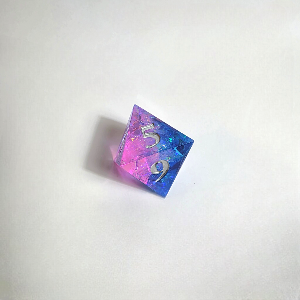 Sunset Sea Sharp Edge Resin Dice Set