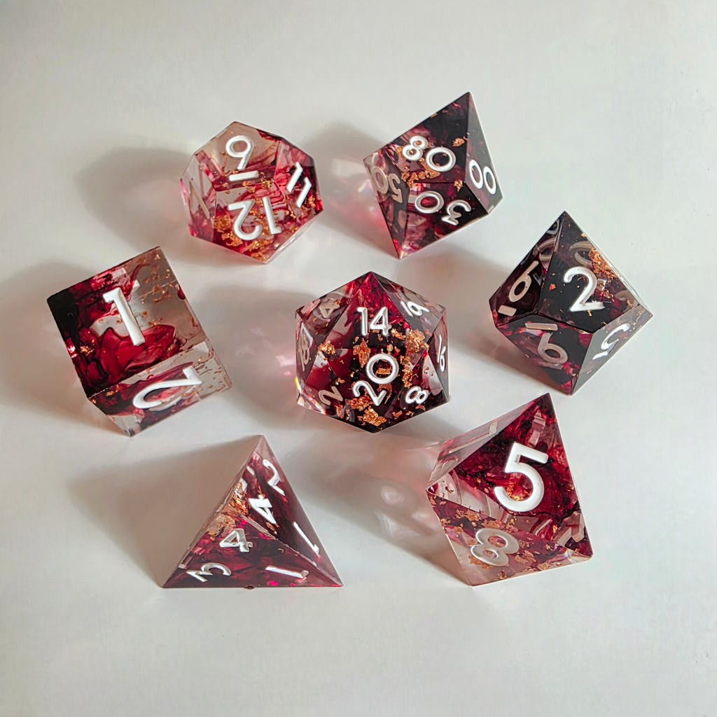 Jeu de dés en résine Royal Blood Sharp Edge
