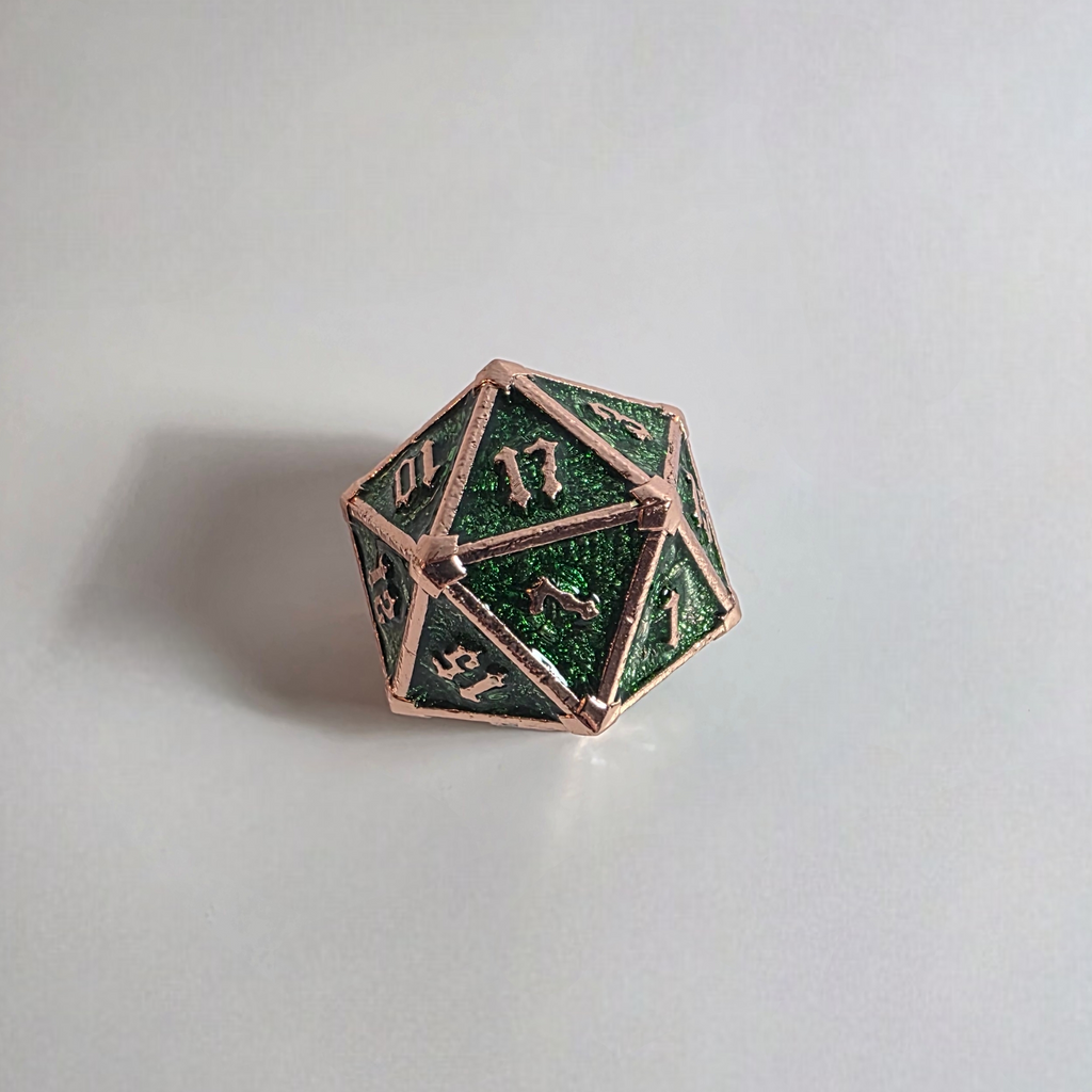 Dreaded Dragon Lich Solid Metal Dice Set