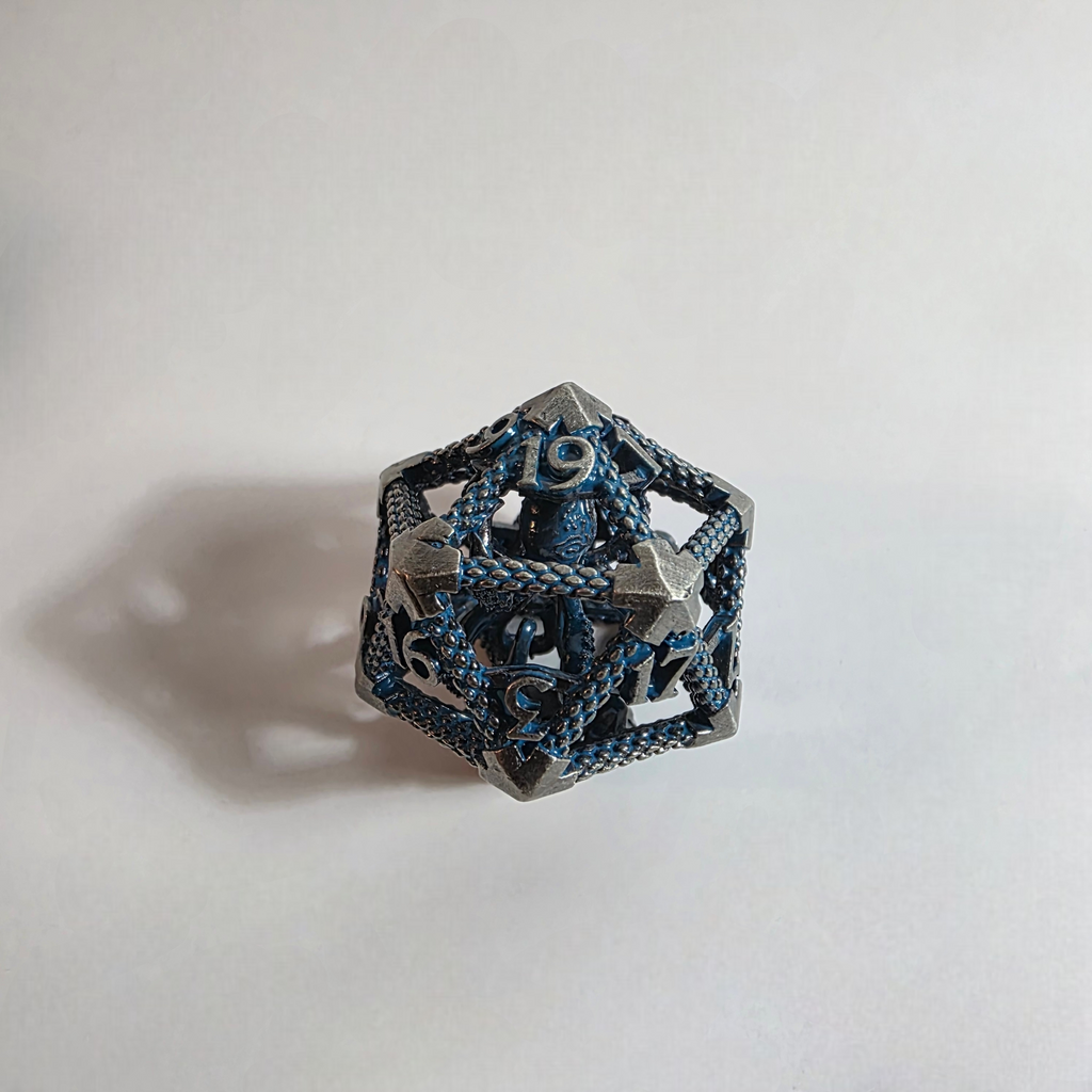 Set de dados de metal Kraken Hollow