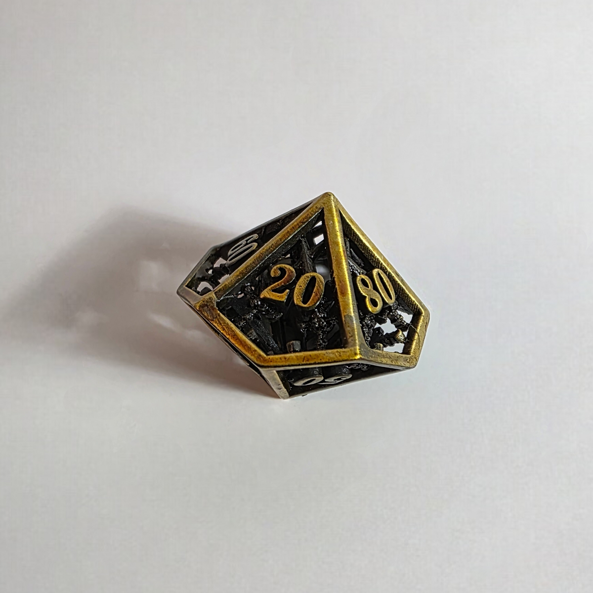 Cross Guard Hollow Metal Dice Set
