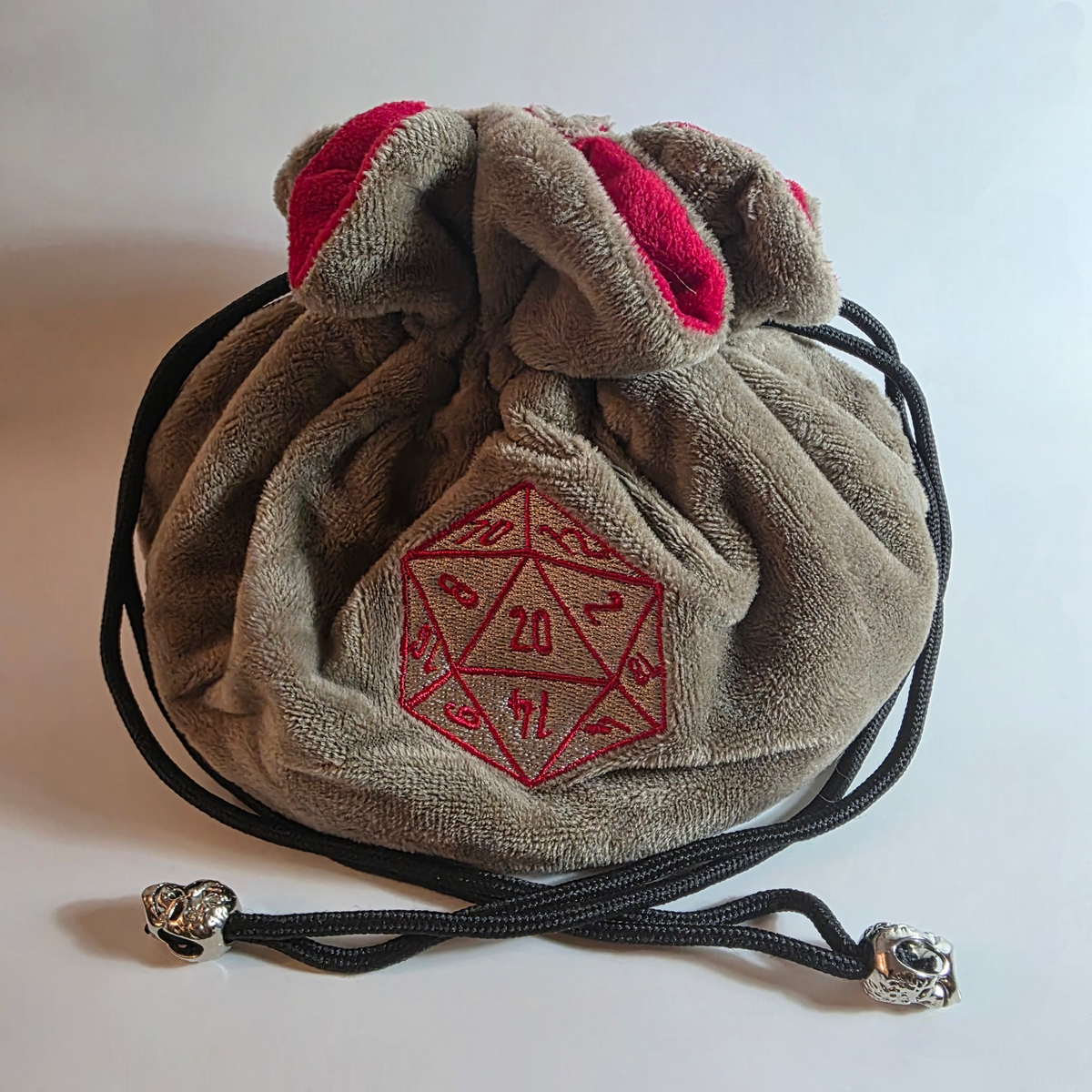 Brown Plush Dice Bag